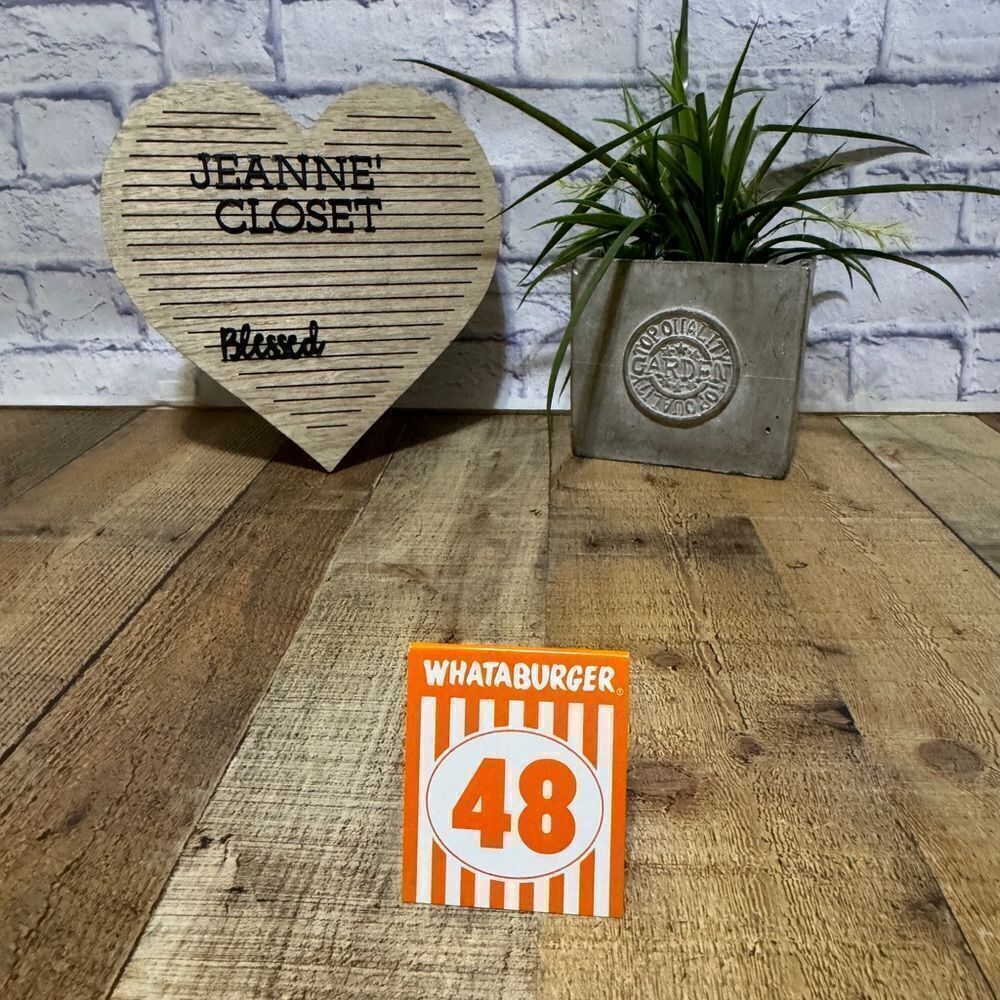 Whataburger Table Tent # 48 - perfect gift on 48th birthday for a Whata-fanatic